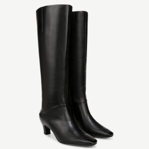 Franco Sarto Andria Knee Hight Boot In Black Leather